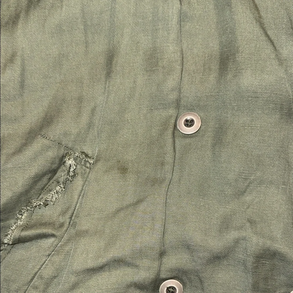 Rails Barclay Linen Blend Button Front Utility Jacket Medium - Picture 9 of 13